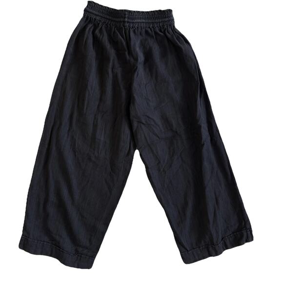 NYMANE 2 Piece Set Susie Work Shirt & Wide Leg Pants In Black Cotton Drawstring - Picture 5 of 15